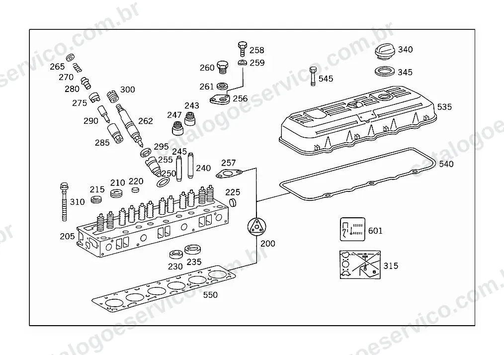 Vista explodida do Catálogo de Peças Mercedes-Benz L 1319 (versão EUA) (2)
