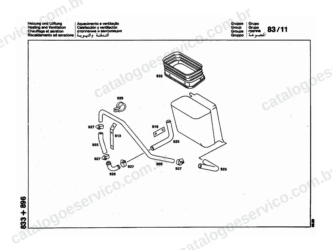 Vista explodida do Catálogo de Peças Mercedes-Benz L 1319 (versão EUA) (4)