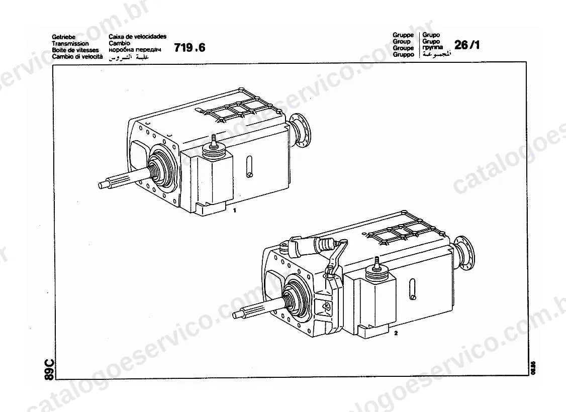 Vista explodida do Catálogo de Peças Mercedes-Benz L 1418 (versão EUA) (1)