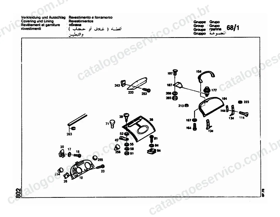 Vista explodida do Catálogo de Peças Mercedes-Benz L 1418 (versão EUA) (2)