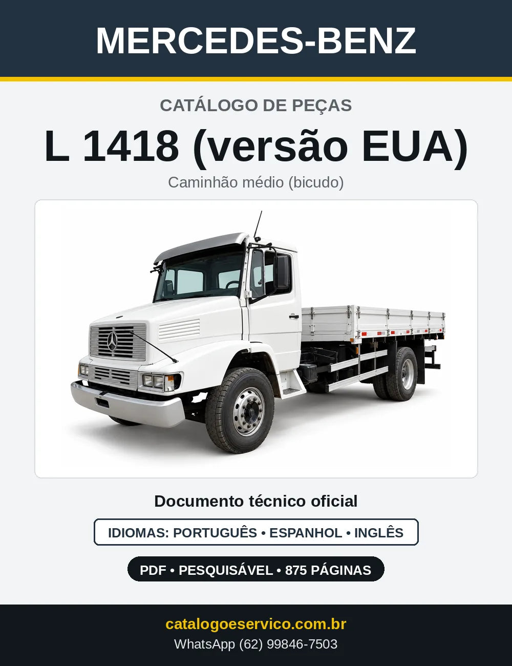 Capa do Catálogo de Peças Mercedes-Benz L 1418 (versão EUA)