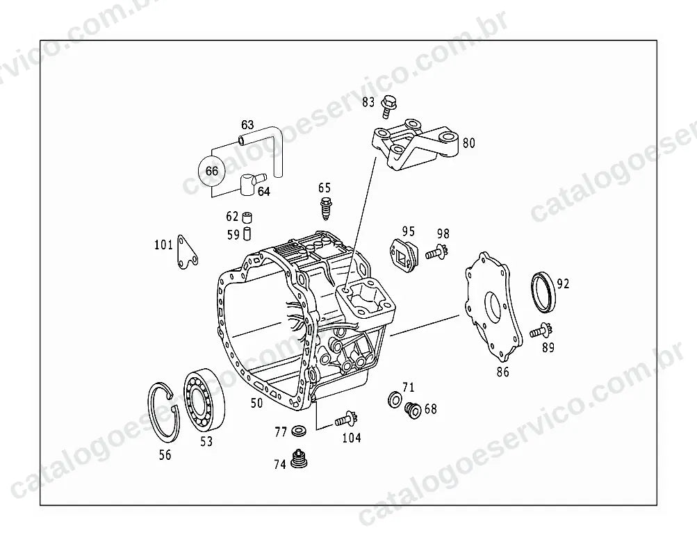 Vista explodida do Catálogo de Peças Mercedes-Benz L 1418 (2)