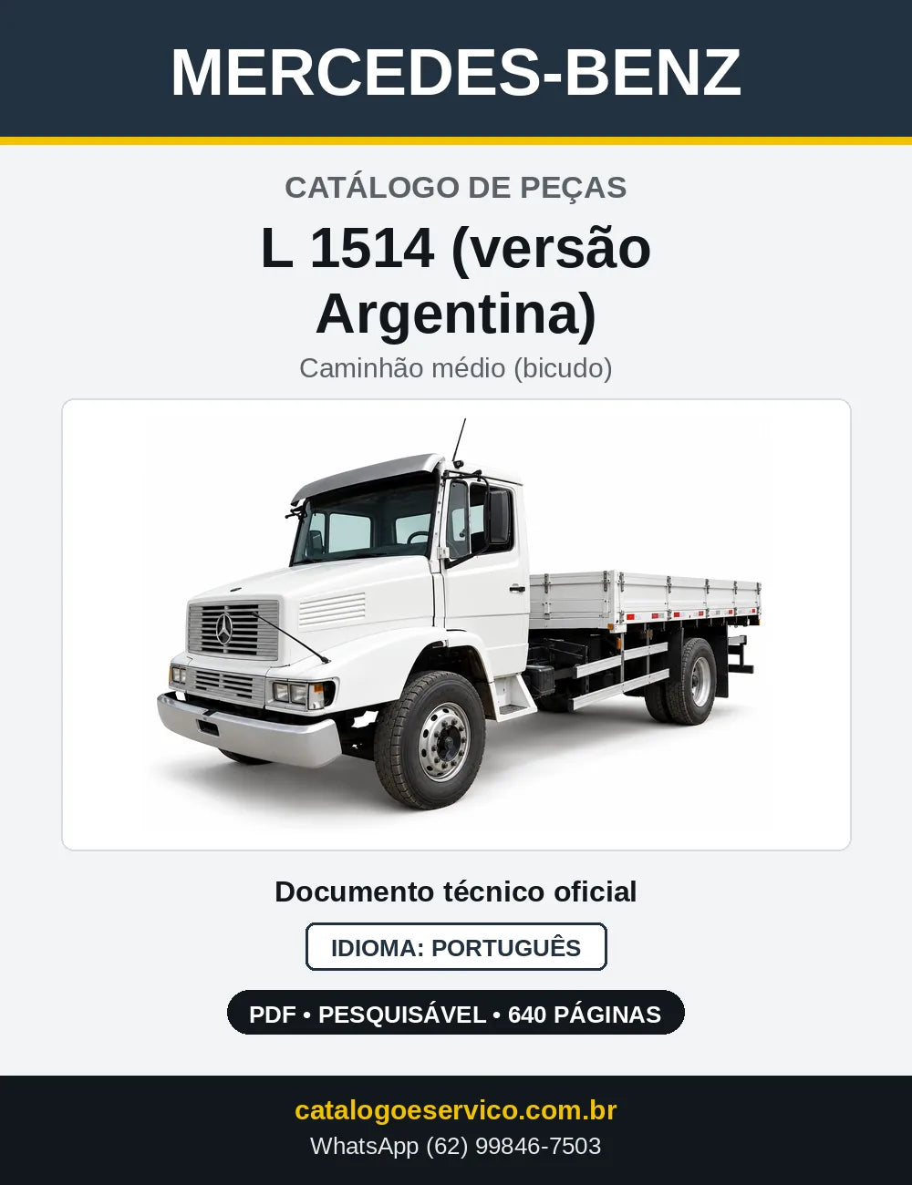 Capa do Catálogo de Peças Mercedes-Benz L 1514 (versão Argentina)