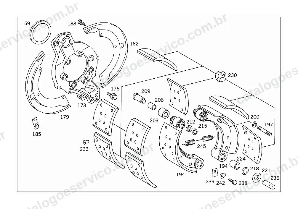 Vista explodida do Catálogo de Peças Mercedes-Benz L 1518 e LS 1518 (3)