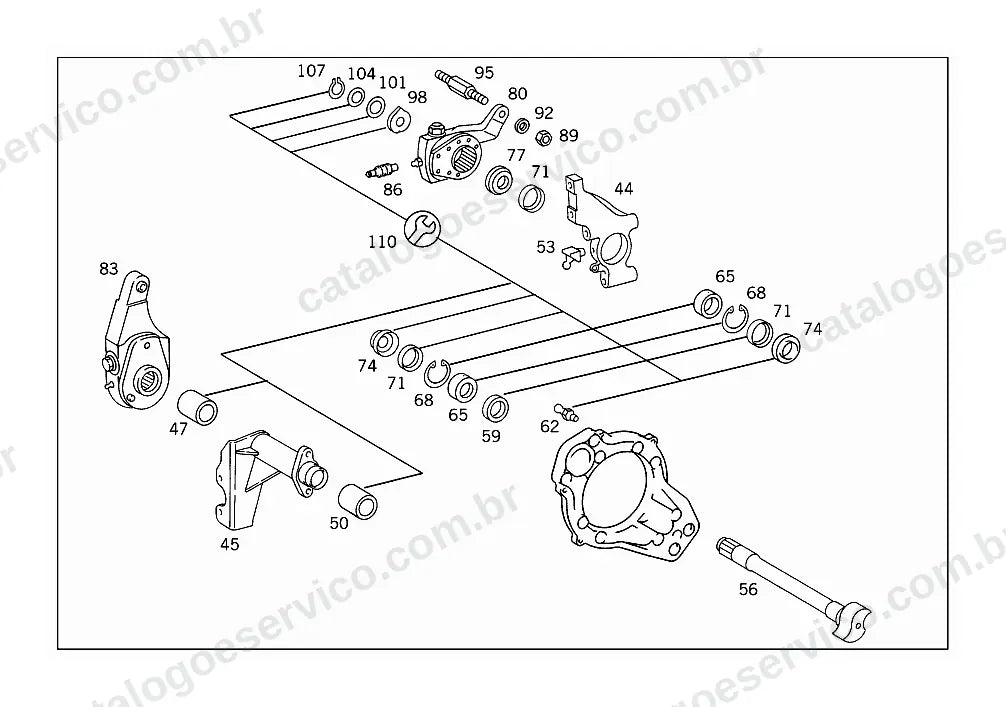 Vista explodida do Catálogo de Peças Mercedes-Benz L 1621 e L 1721 (4)