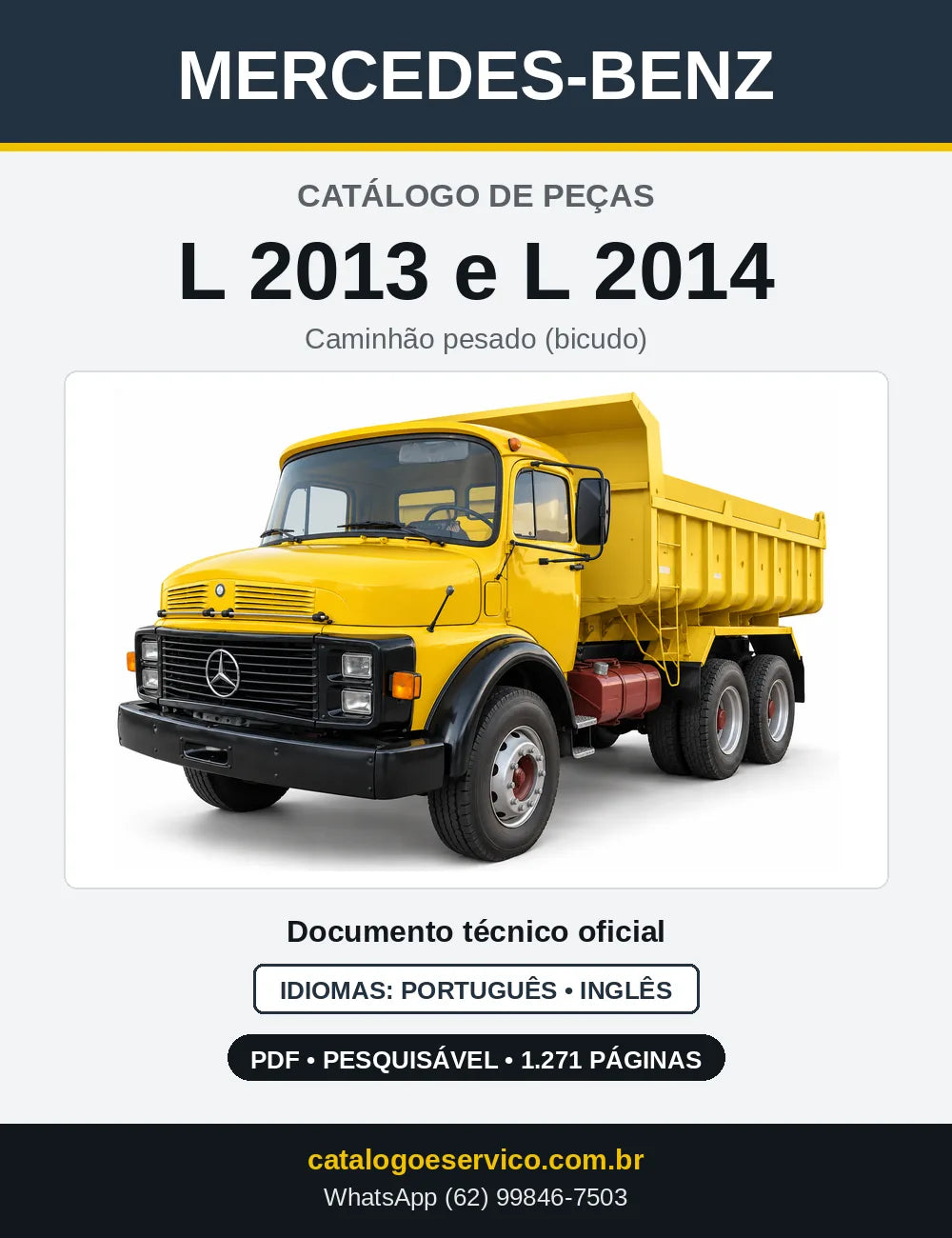 Capa do Catálogo de Peças Mercedes-Benz L 2013 e L 2014
