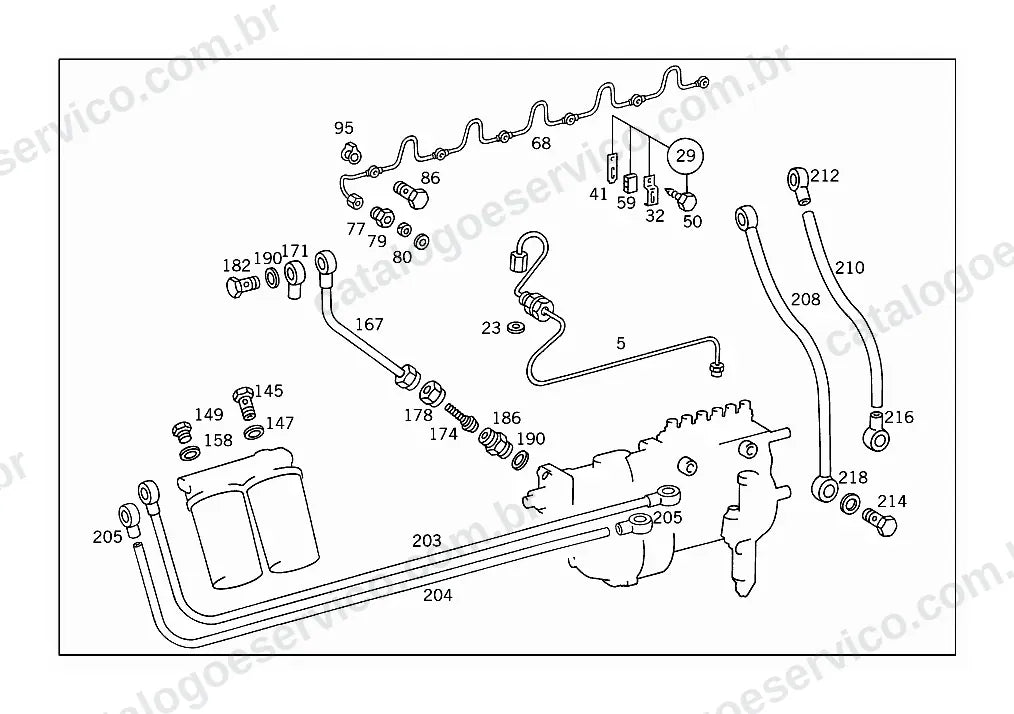 Vista explodida do Catálogo de Peças Mercedes-Benz L 2121 e L 2221 (versão Argentina) (3)