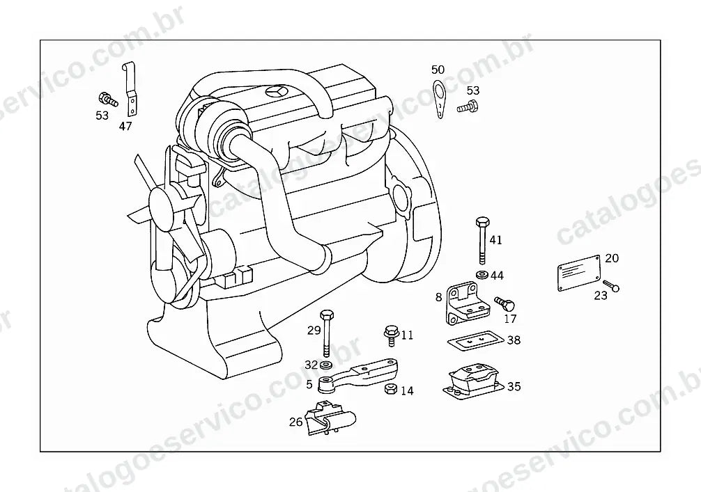 Vista explodida do Catálogo de Peças Mercedes-Benz L 2121 e L 2221 (versão Argentina) (4)