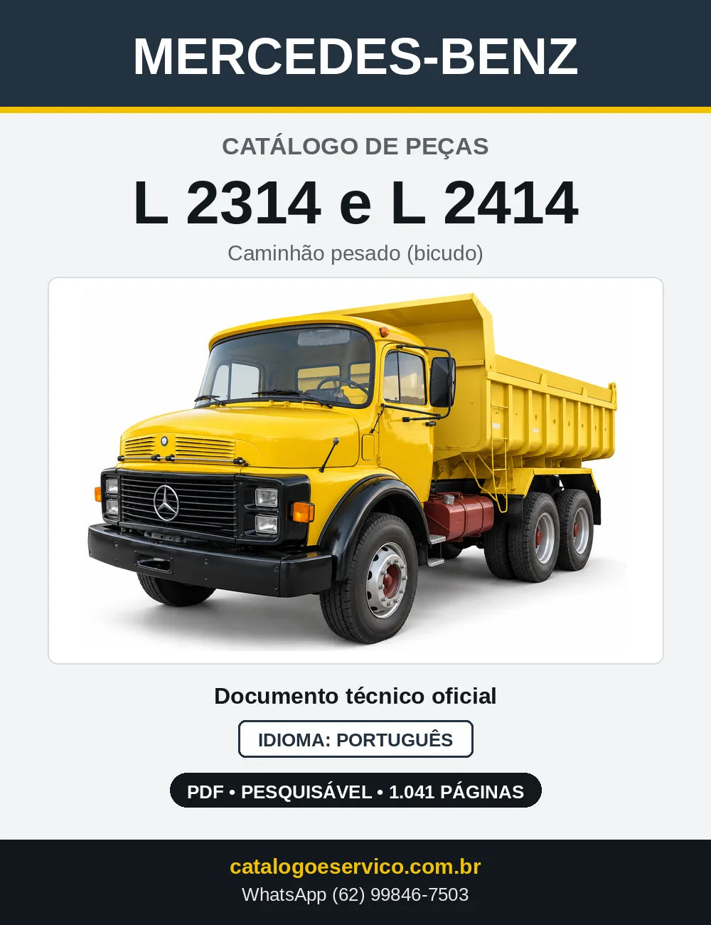Capa do Catálogo de Peças Mercedes-Benz L 2314 e L 2414