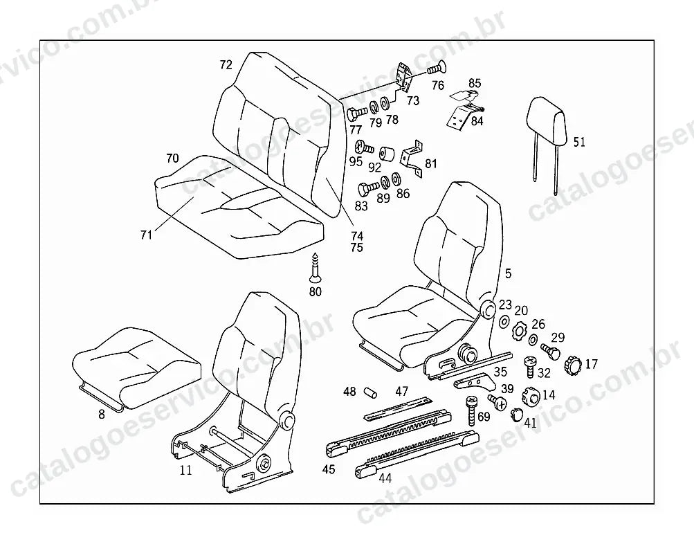 Vista explodida do Catálogo de Peças Mercedes-Benz L 2318 e L 2418 (3)