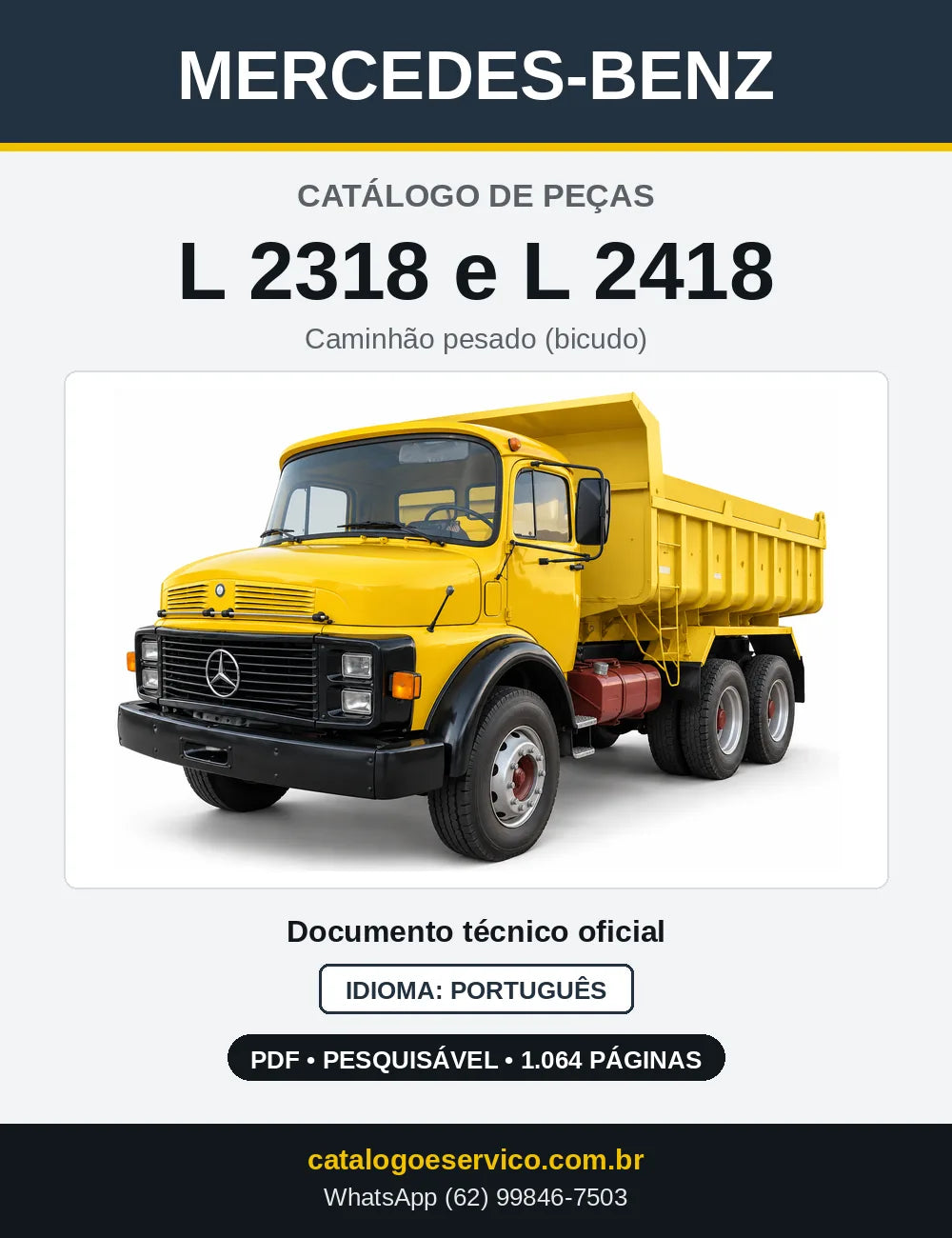 Capa do Catálogo de Peças Mercedes-Benz L 2318 e L 2418