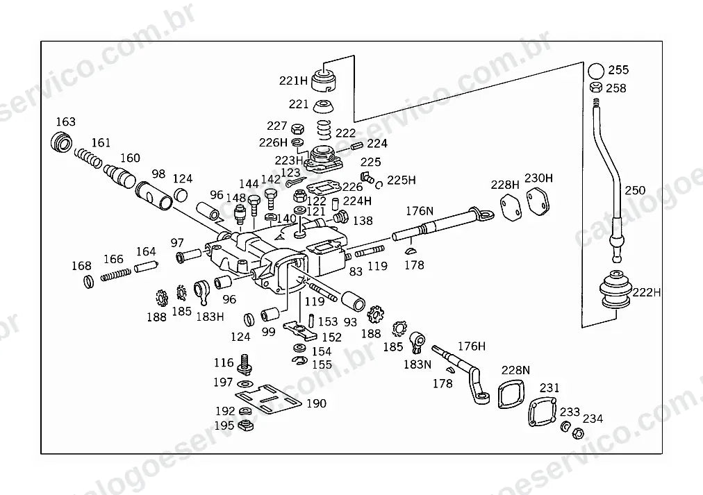 Vista explodida do Catálogo de Peças Mercedes-Benz LA 1313 (2)