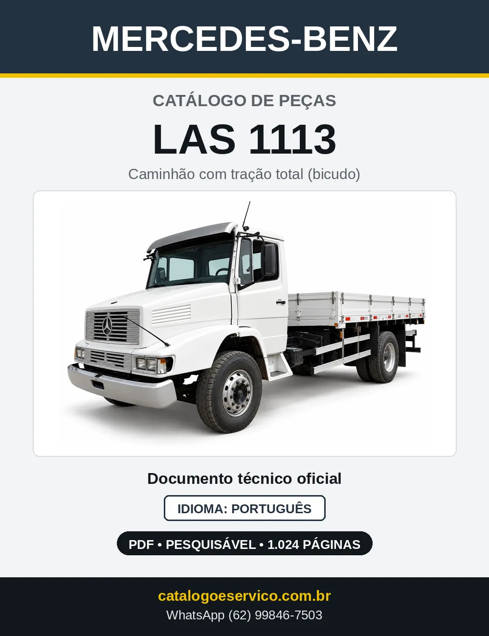 Capa do Catálogo de Peças Mercedes-Benz LAS 1113