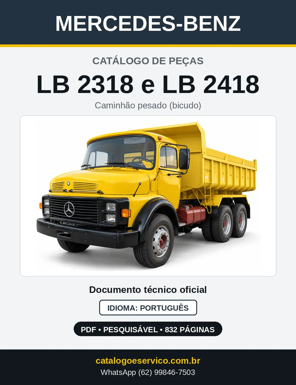 Capa do Catálogo de Peças Mercedes-Benz LB 2318 e LB 2418