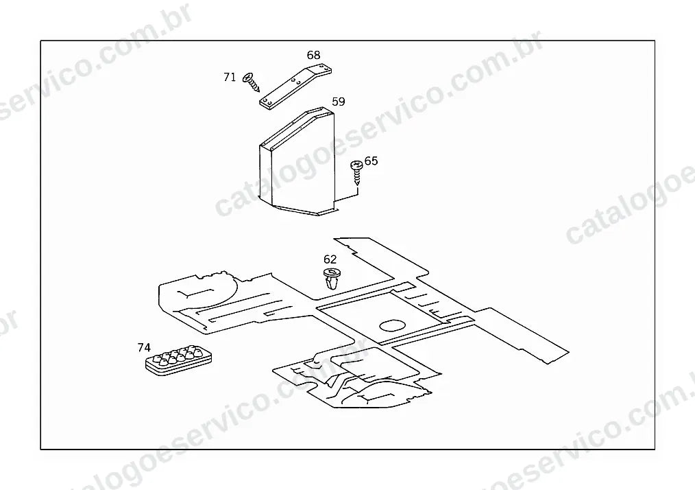 Vista explodida do Catálogo de Peças Mercedes-Benz LB 2325 e LB 2425 (3)