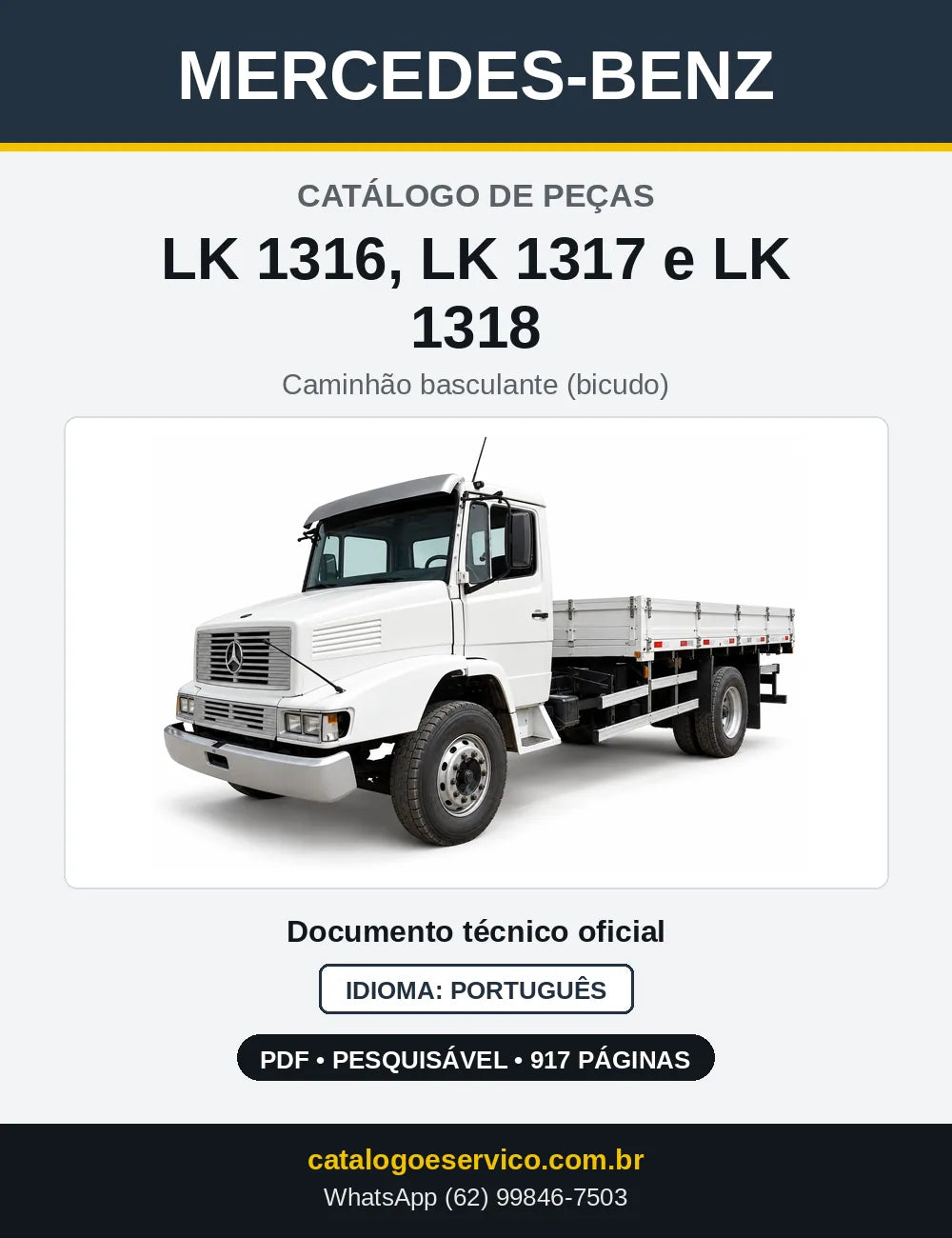 Capa do Catálogo de Peças Mercedes-Benz LK 1316, LK 1317 e LK 1318
