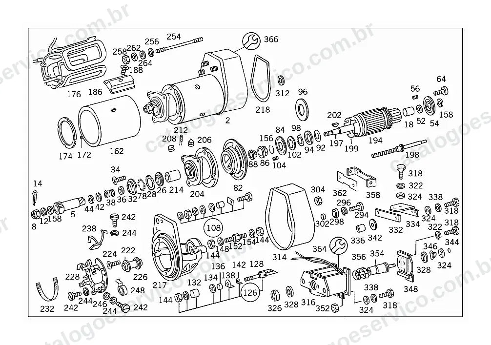 Vista explodida do Catálogo de Peças Mercedes-Benz LK 1518 (versão Argentina) (1)