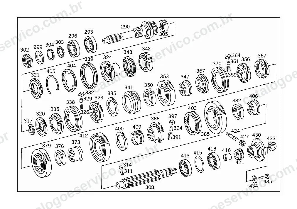 Vista explodida do Catálogo de Peças Mercedes-Benz LK 1518 (versão Argentina) (2)