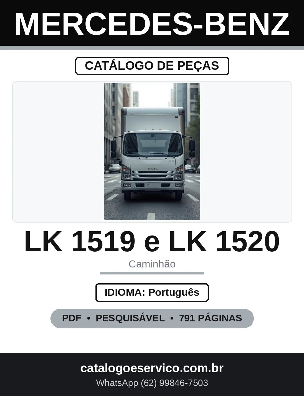 Catálogo de Peças Mercedes-Benz LK 1519 e LK 1520 — capa