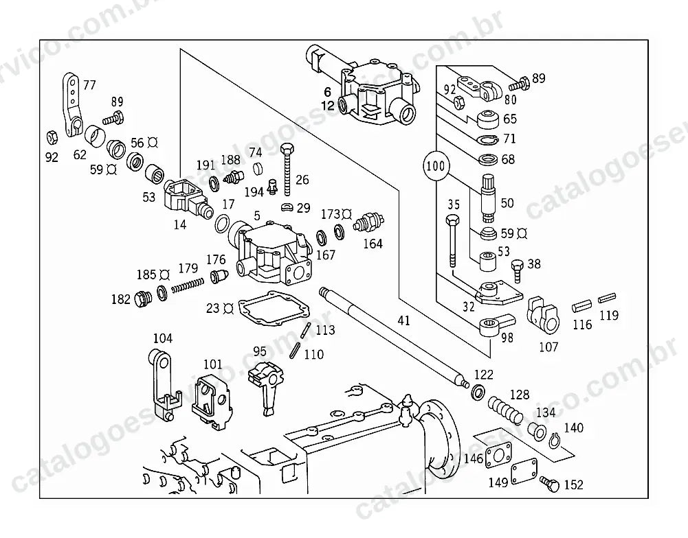 Vista explodida do Catálogo de Peças Mercedes-Benz LK 1620 (2)