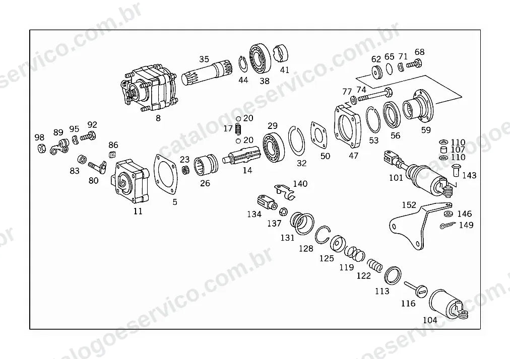 Vista explodida do Catálogo de Peças Mercedes-Benz LK 1621 e LK 1721 (2)