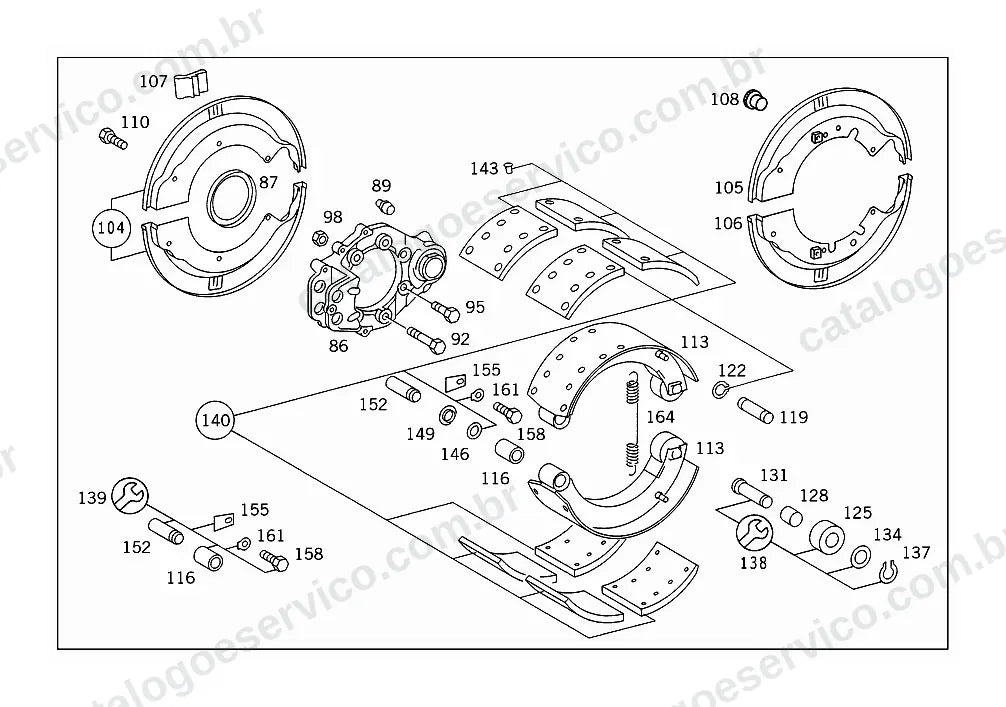 Vista explodida do Catálogo de Peças Mercedes-Benz LK 1621 e LK 1721 (4)