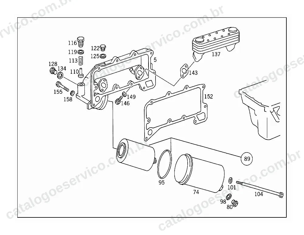 Vista explodida do Catálogo de Peças Mercedes-Benz LK 2325 e LK 2425 (1)