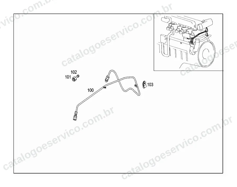 Vista explodida do Catálogo de Peças Mercedes-Benz LK 2638 (1)