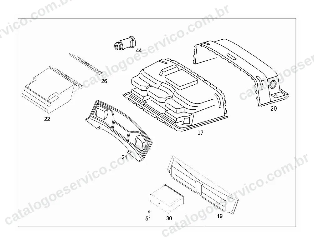 Vista explodida do Catálogo de Peças Mercedes-Benz LK 2638 (4)