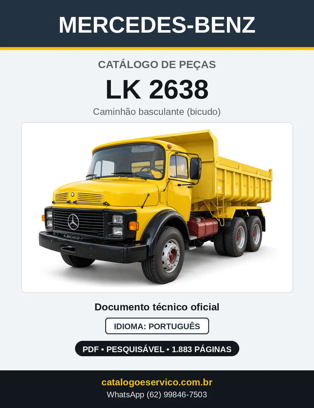 Capa do Catálogo de Peças Mercedes-Benz LK 2638