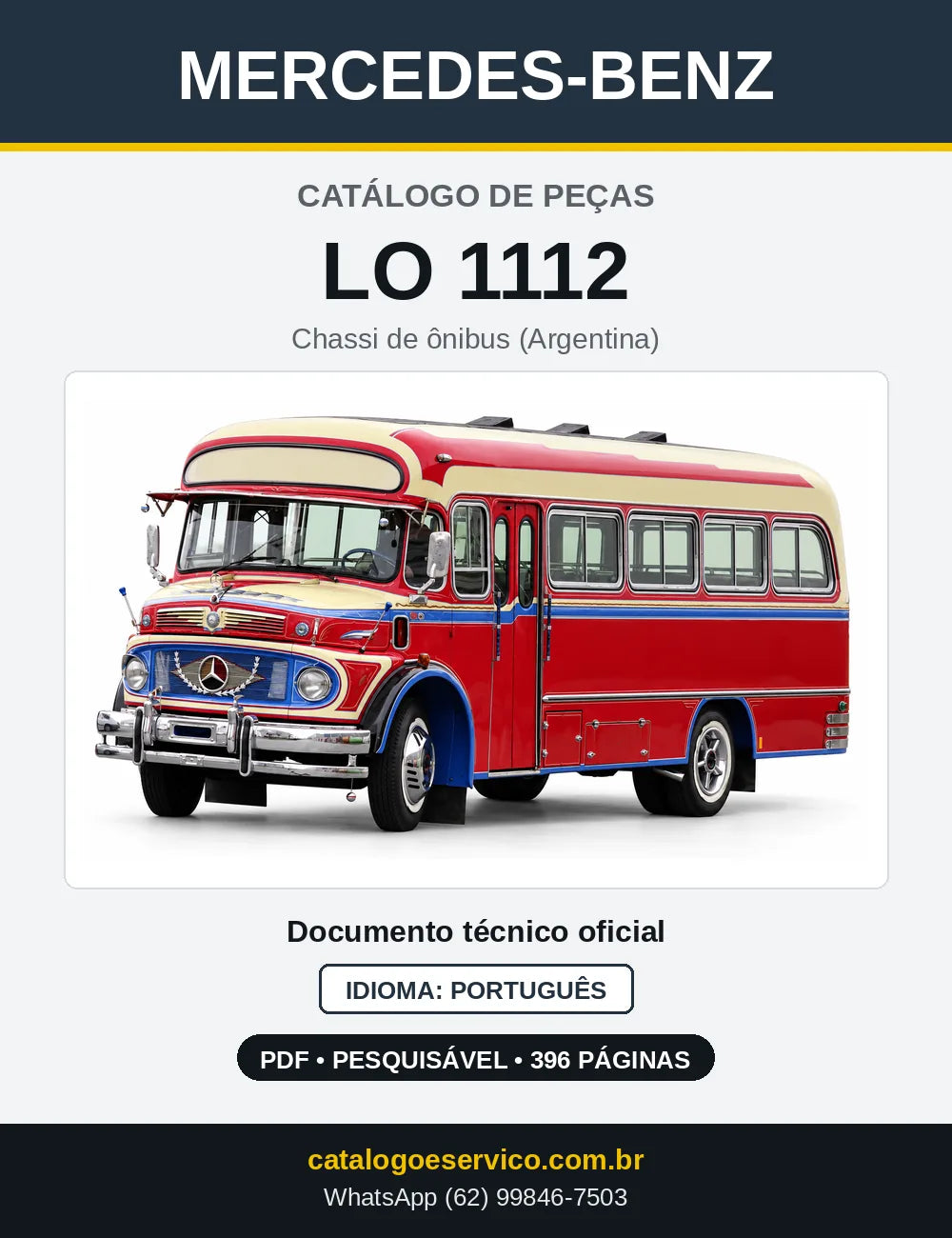Capa do Catálogo de Peças Mercedes-Benz LO 1112