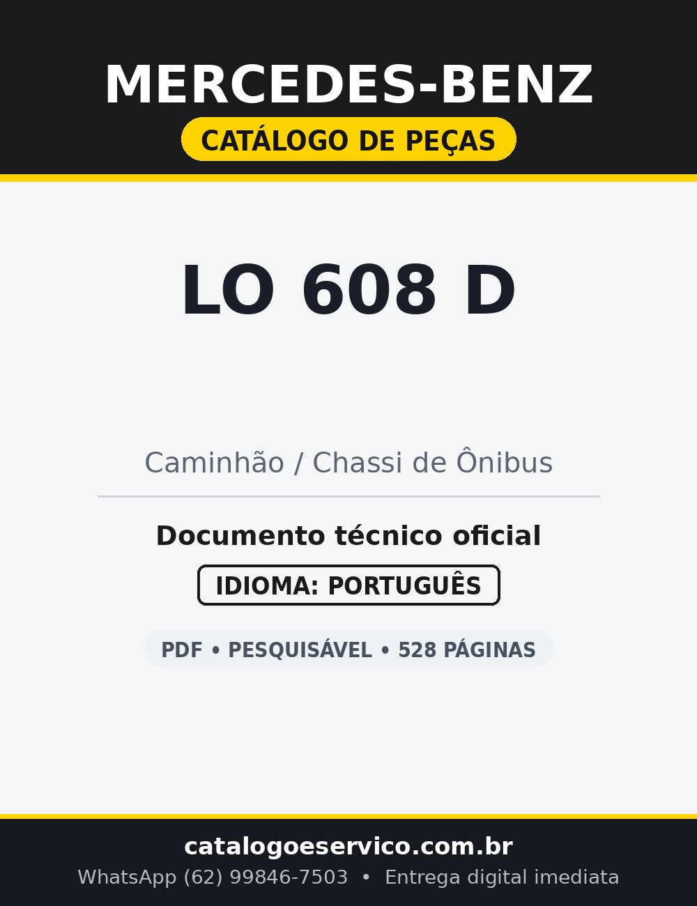 Catálogo de Peças Mercedes-Benz LO 608 D — Caminhão/Ônibus
