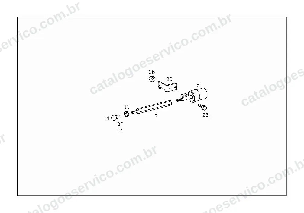 Vista explodida do Catálogo de Peças Mercedes-Benz LO 809 (4)