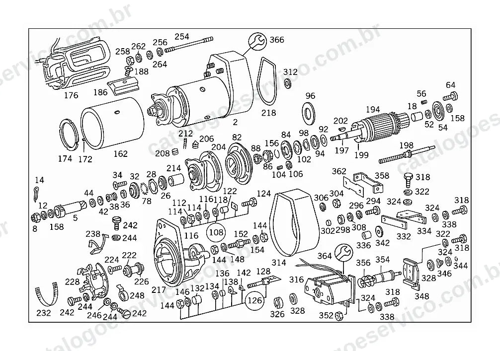 Vista explodida do Catálogo de Peças Mercedes-Benz LO 914 (versão Argentina) (1)