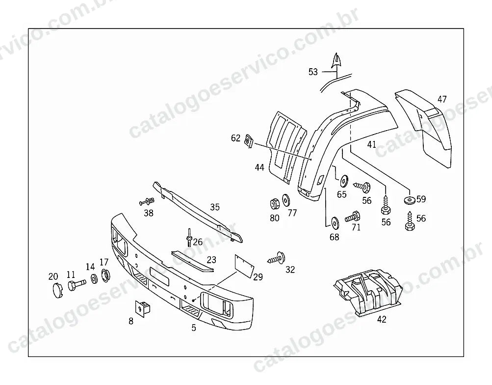 Vista explodida do Catálogo de Peças Mercedes-Benz LP 1517 (3)