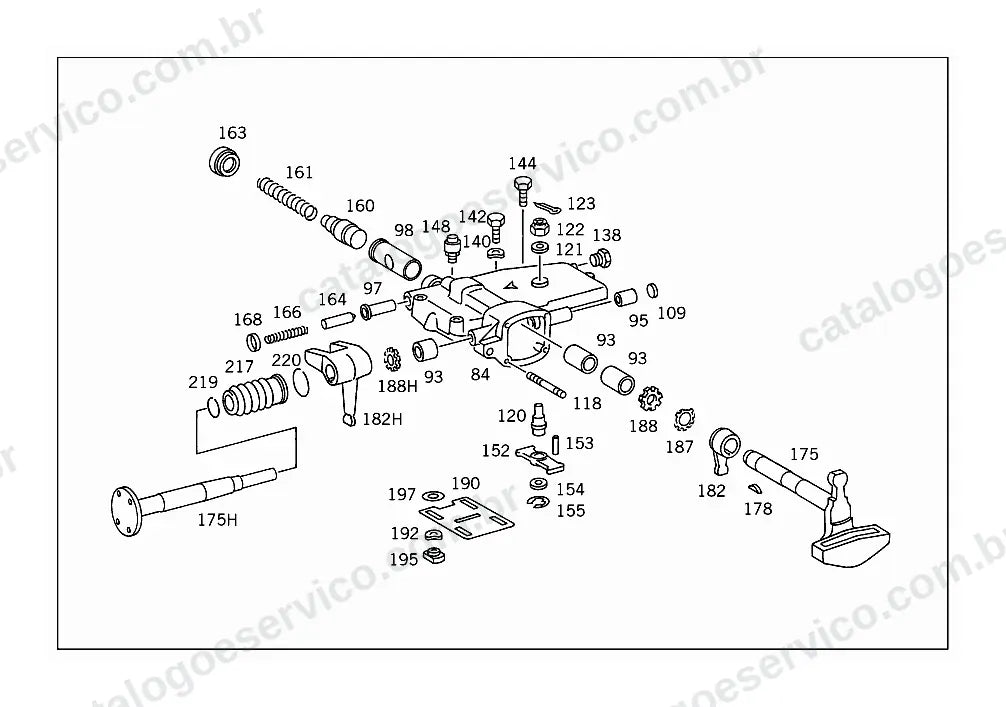 Vista explodida do Catálogo de Peças Mercedes-Benz LS 1113 (1)