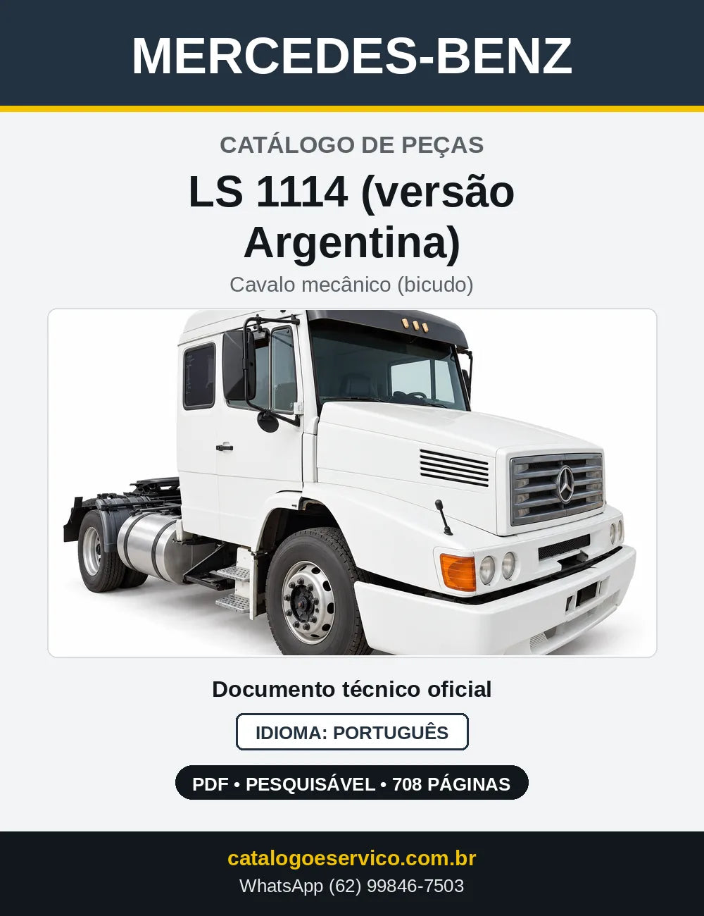 Capa do Catálogo de Peças Mercedes-Benz LS 1114 (versão Argentina)