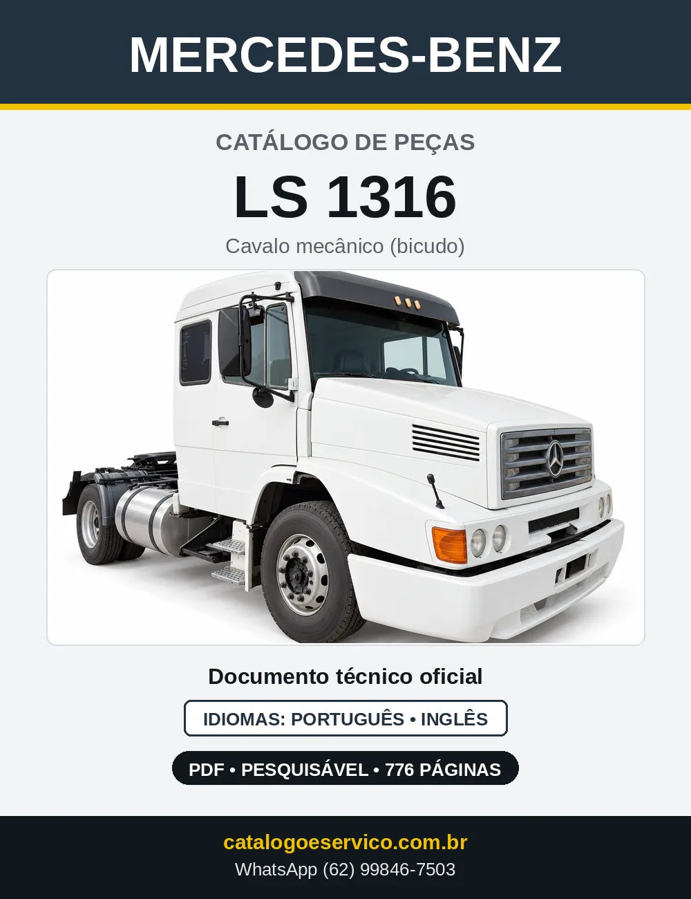 Capa do Catálogo de Peças Mercedes-Benz LS 1316