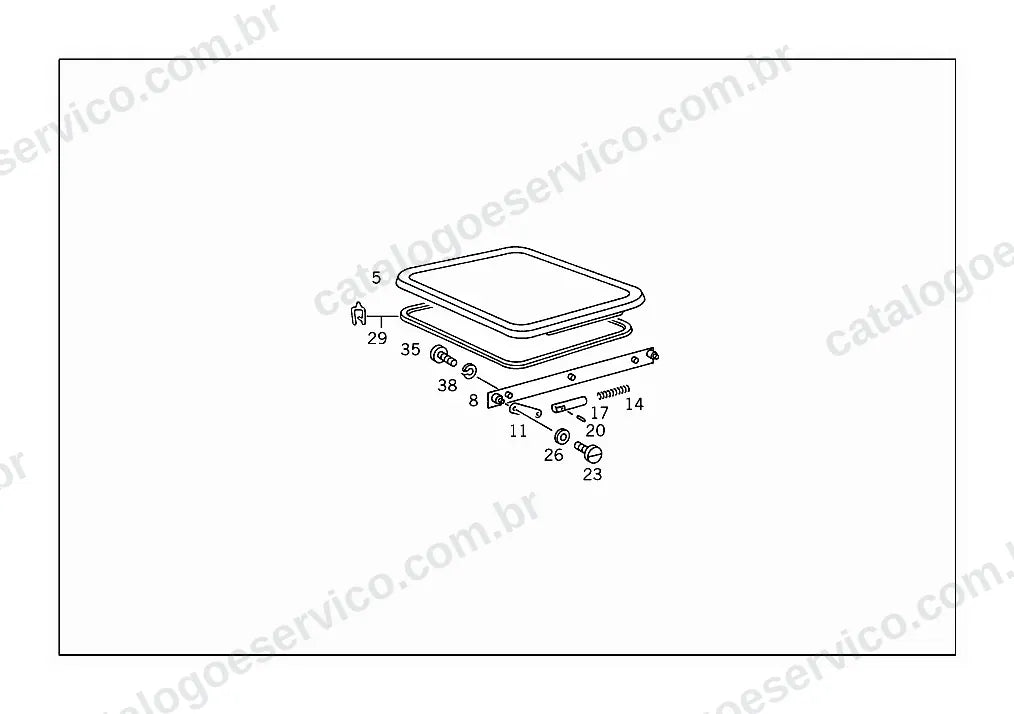 Vista explodida do Catálogo de Peças Mercedes-Benz LS 1623 (versão Argentina) (3)