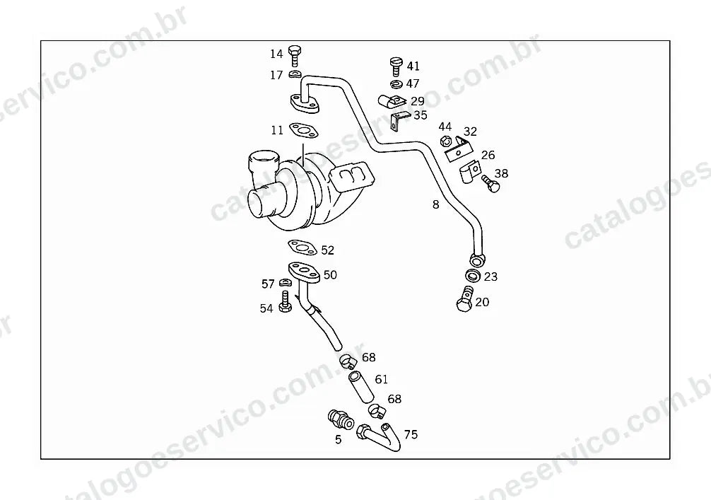 Vista explodida do Catálogo de Peças Mercedes-Benz LS 1630 (1)