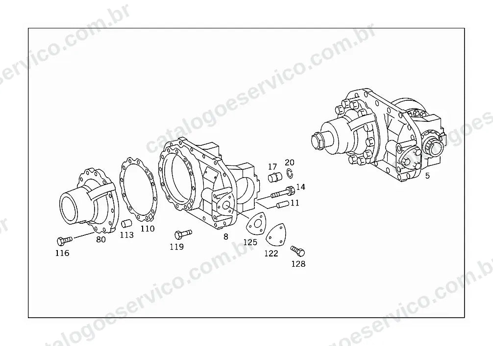 Vista explodida do Catálogo de Peças Mercedes-Benz LS 1633 (4)