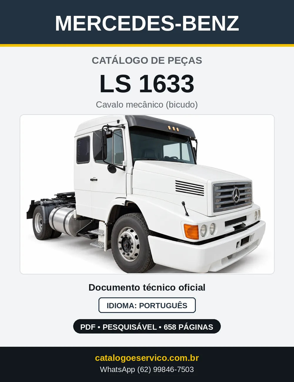 Capa do Catálogo de Peças Mercedes-Benz LS 1633