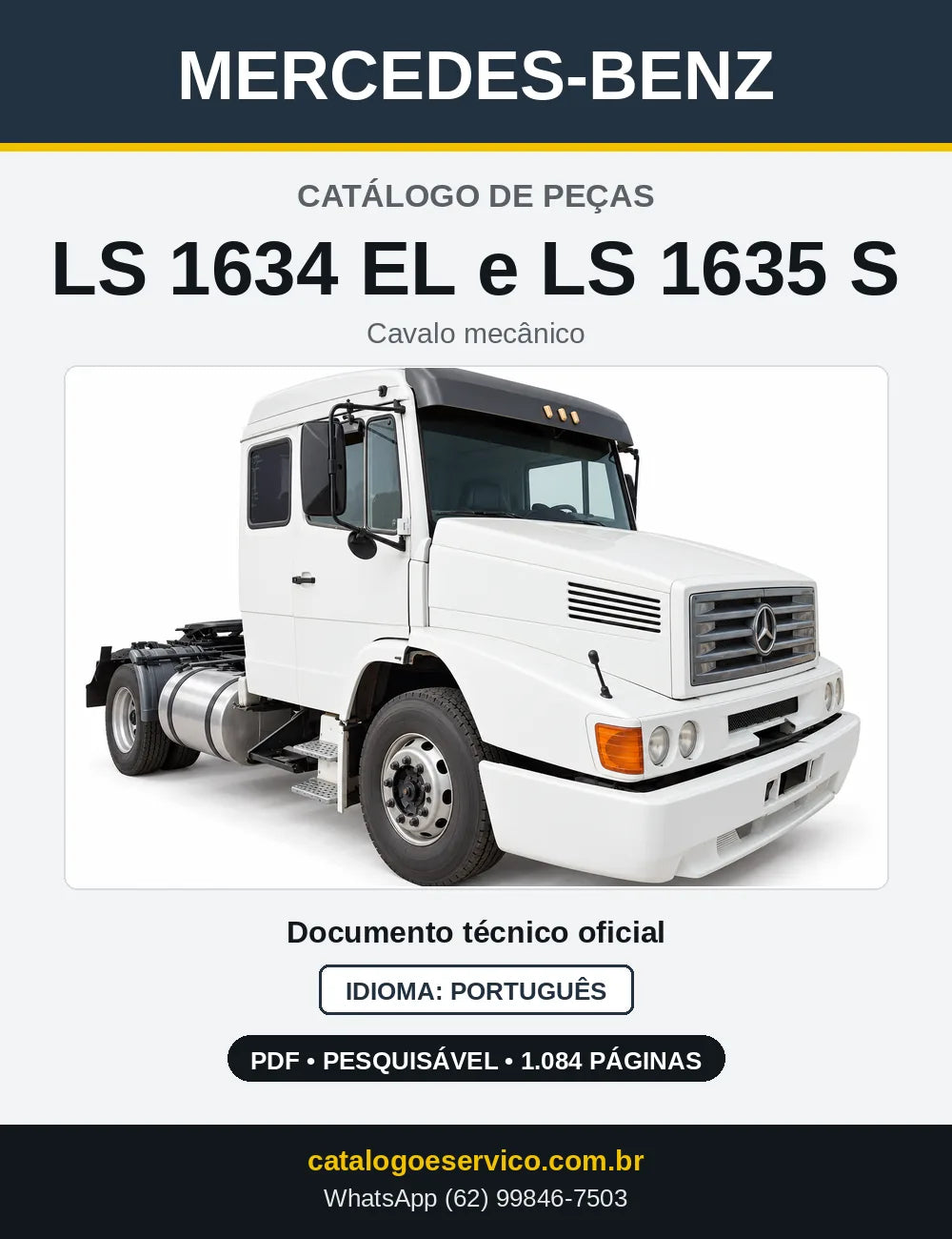 Capa do Catálogo de Peças Mercedes-Benz LS 1634 EL e LS 1635 S
