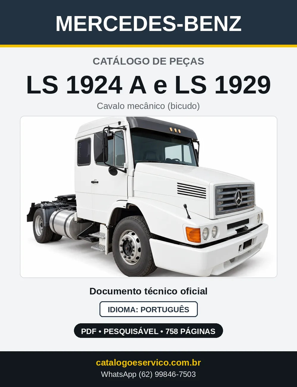 Capa do Catálogo de Peças Mercedes-Benz LS 1924 A e LS 1929