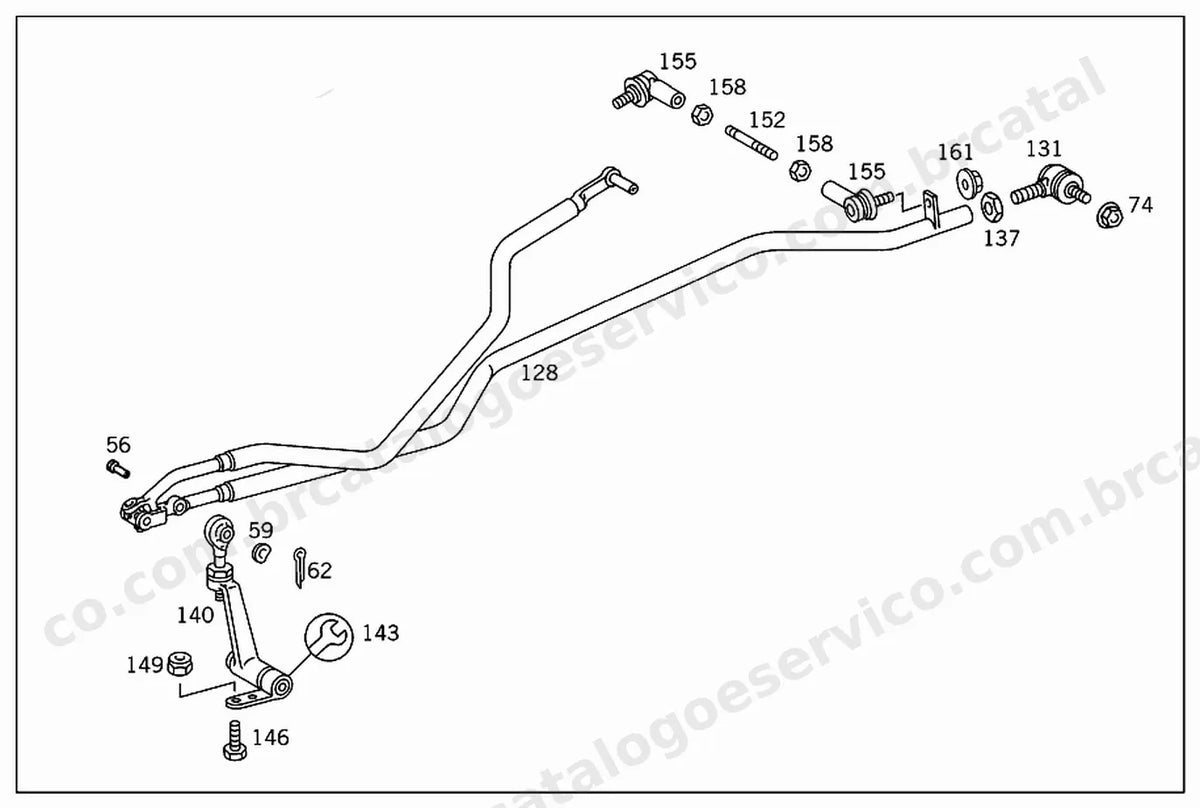 Vista explodida 3 do Catálogo de Peças Mercedes-Benz MB 500, 700, 800, 8000 e MBO