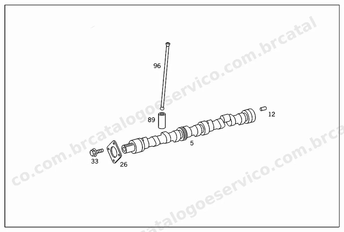 Vista explodida 2 do Catálogo de Peças Mercedes-Benz 1114