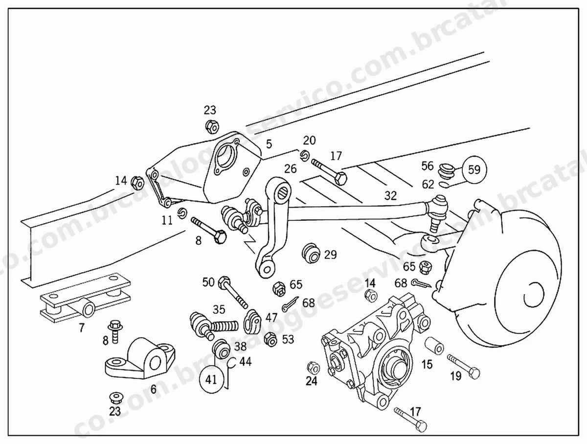 Vista explodida 2 do Catálogo de Peças Mercedes-Benz 712 E
