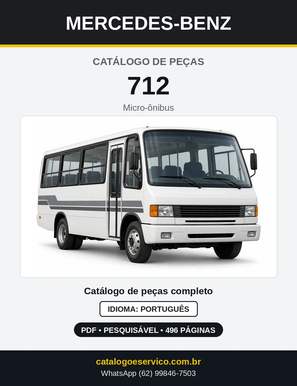 Capa do Catálogo de Peças Mercedes-Benz 712 em PDF