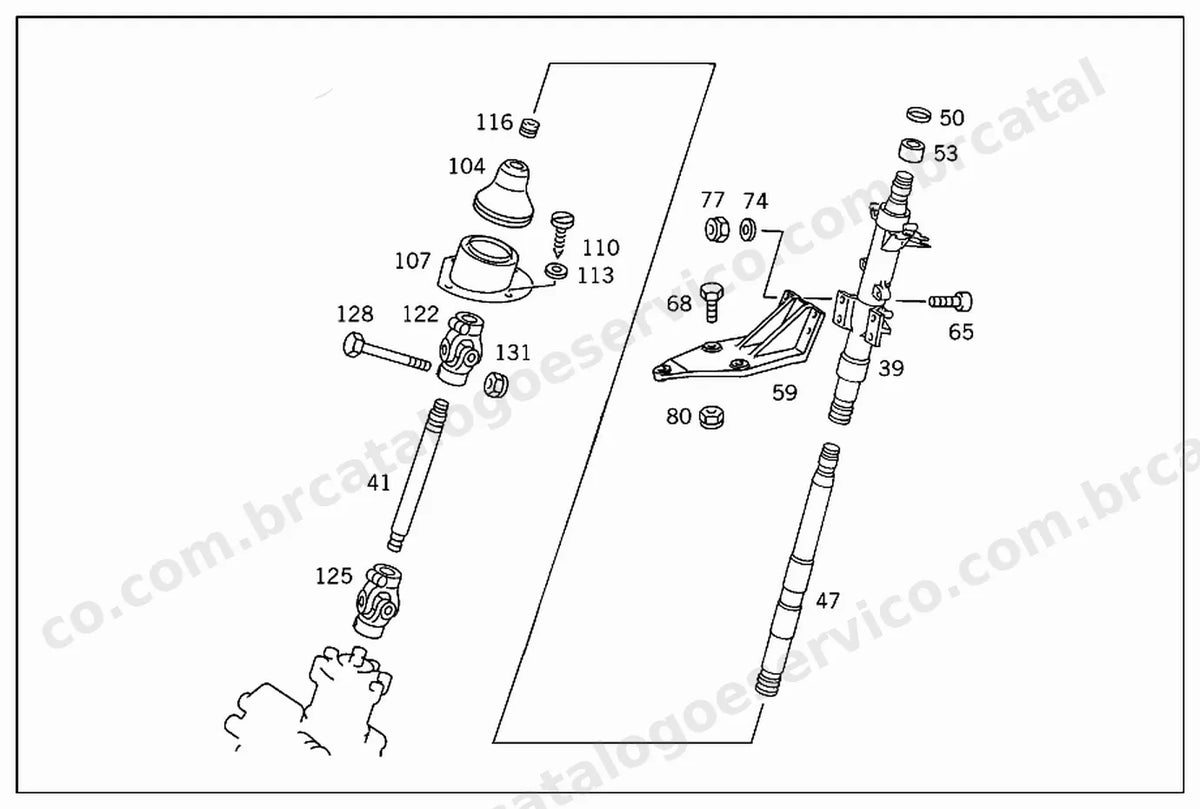 Vista explodida 4 do Catálogo de Peças Mercedes-Benz LO 809