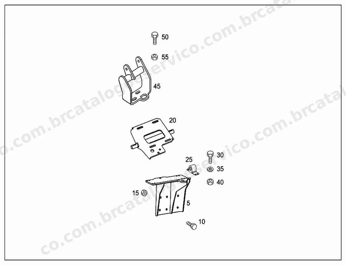 Vista explodida 3 do Catálogo de Peças Mercedes-Benz MBO 1019
